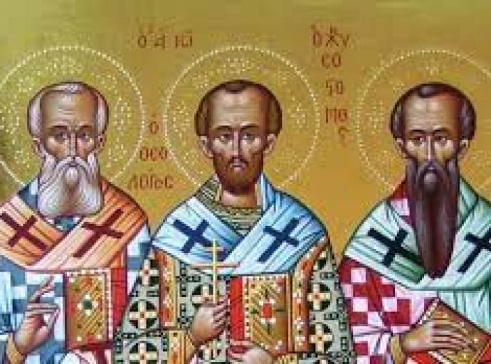 Τρεις Ιεράρχες, τρείς στυλοβάτες της Ορθοδοξίας. Προστάτες των γραμμάτων. Μέγιστοι φωστήρες της Χριστιανοσύνης.